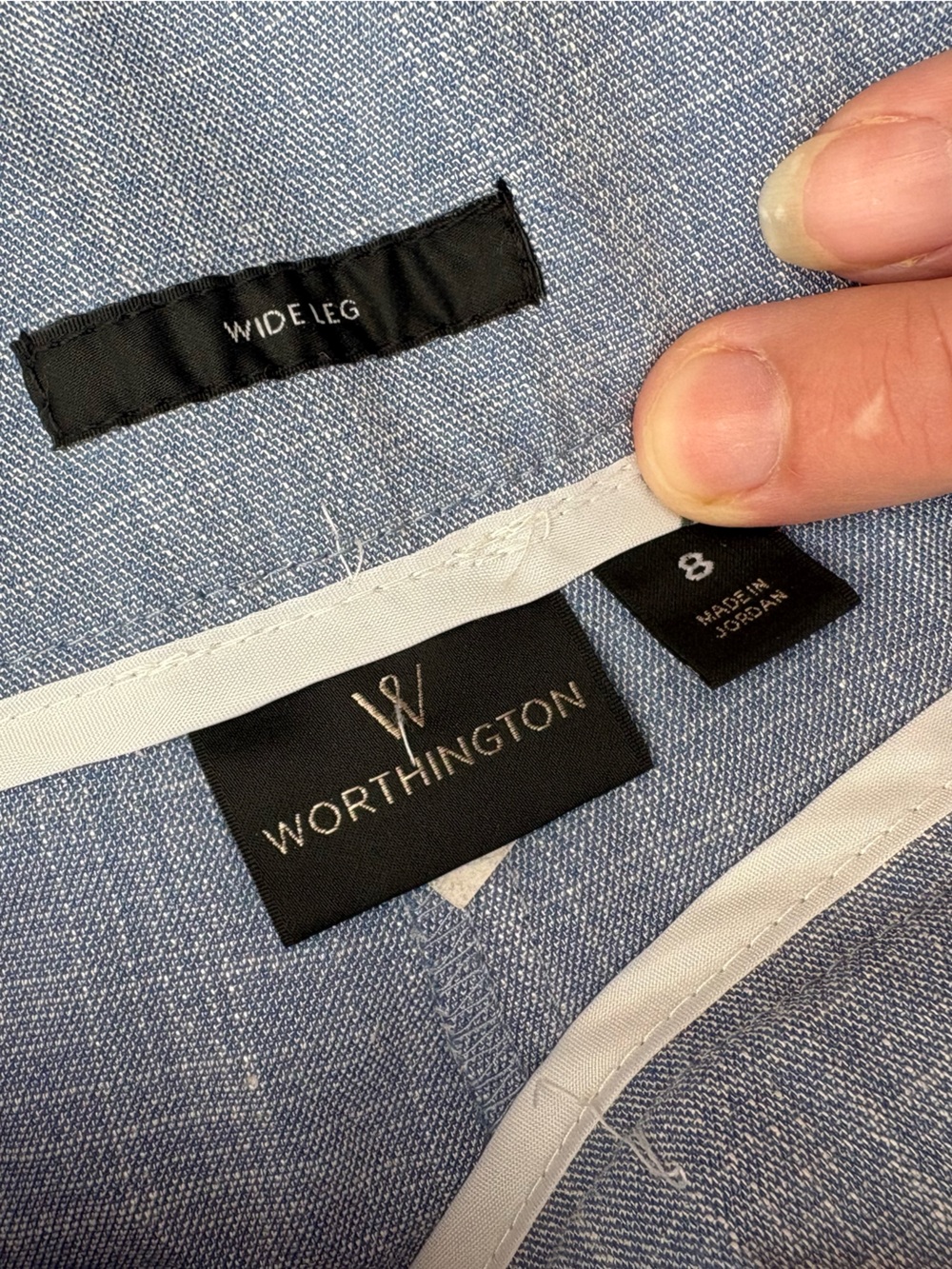 Worthington Light Blue Wide Leg Dress Pants - Picture 3 of 4